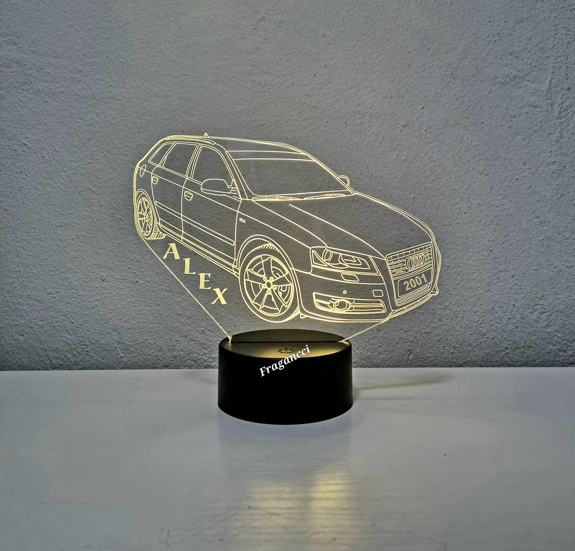 Lampara led 3d Aud i A3 Sportback Sline personalizable, Lámpara led sobremesa - 5
