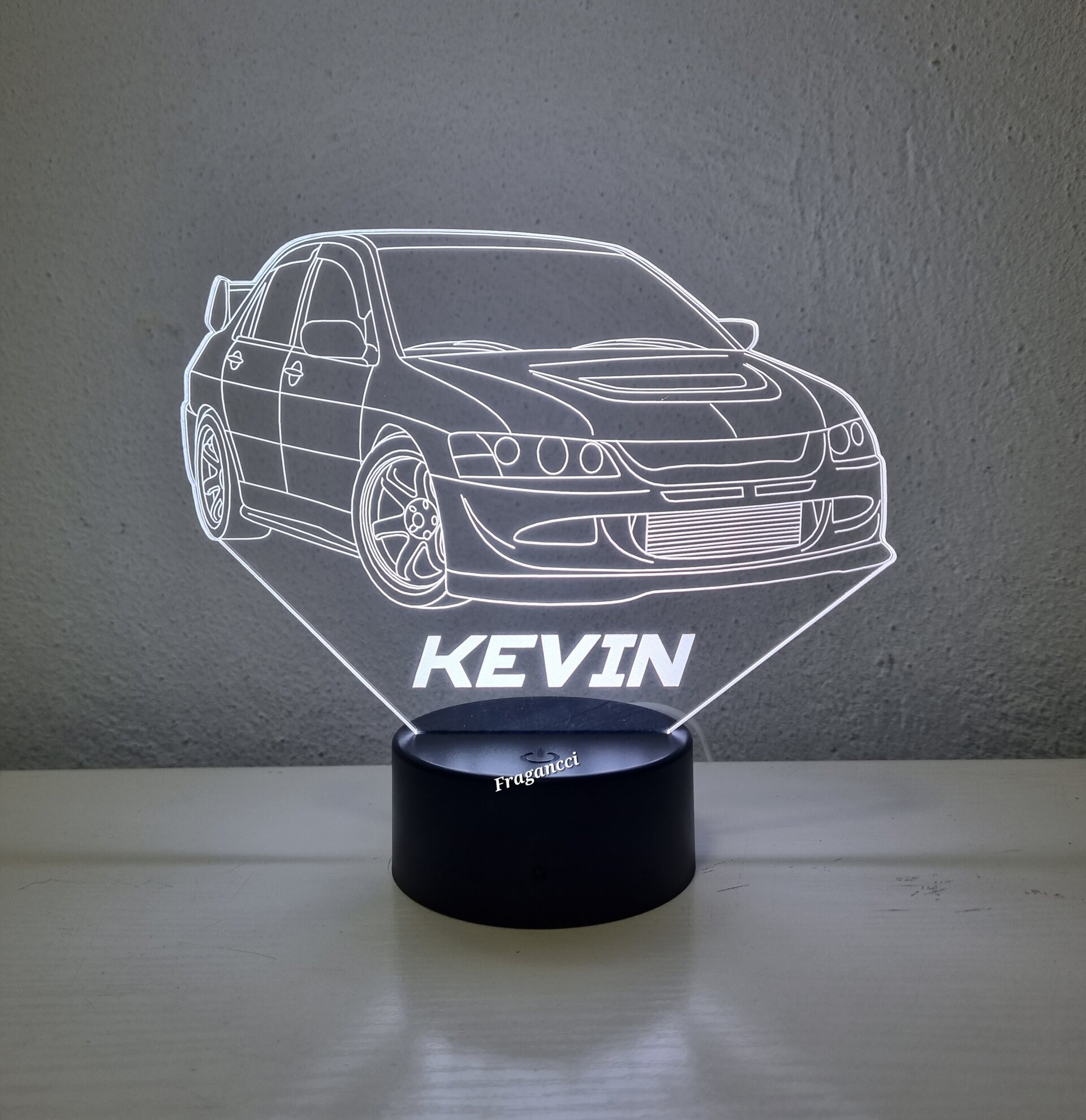 Lampara led 3d Mitsubi shi Evo 8 personalizable, Lámpara led sobremesa - 4