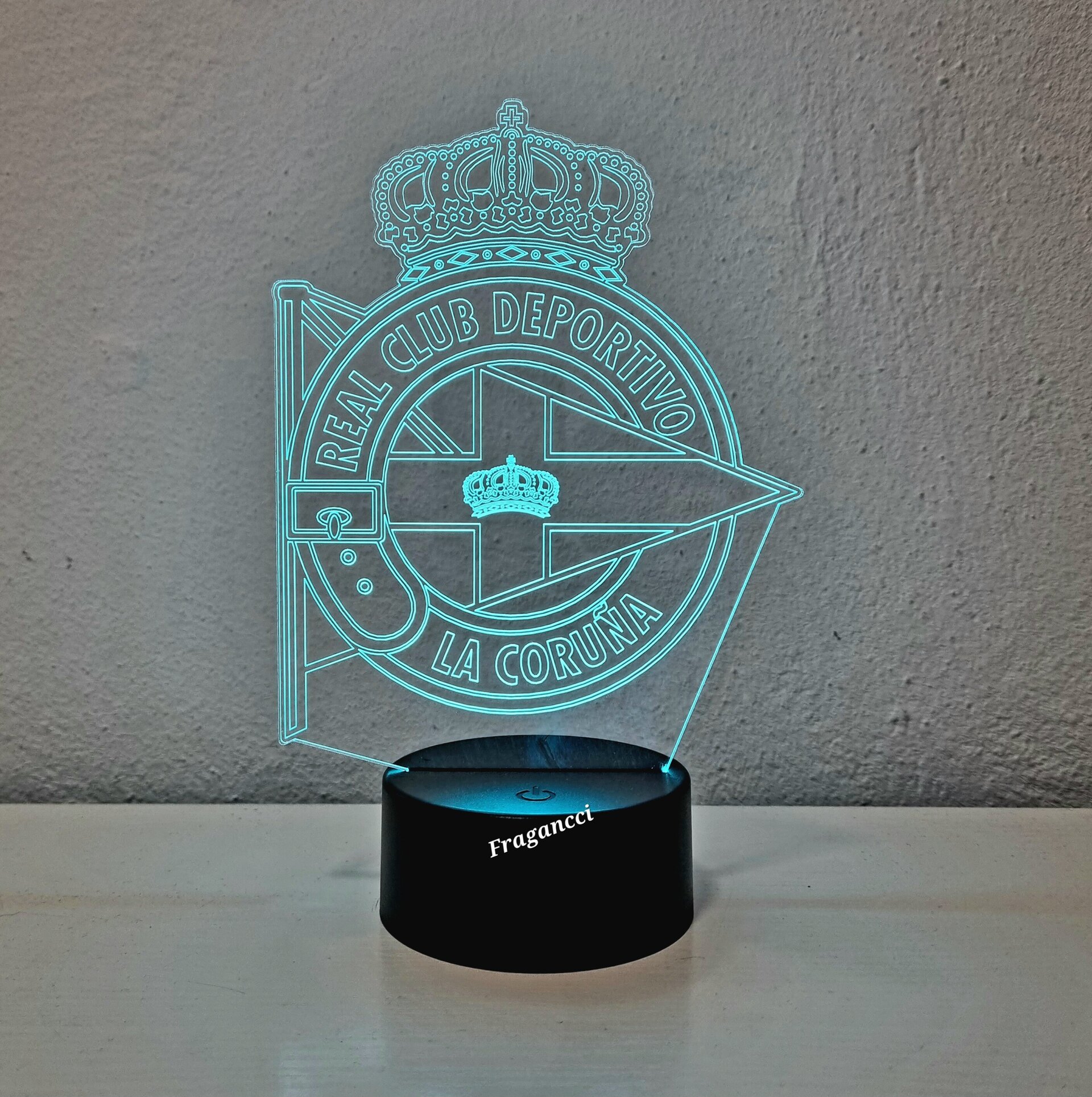 Lampara led 3d Escudo Futbol D la Coruña personalizable - 4
