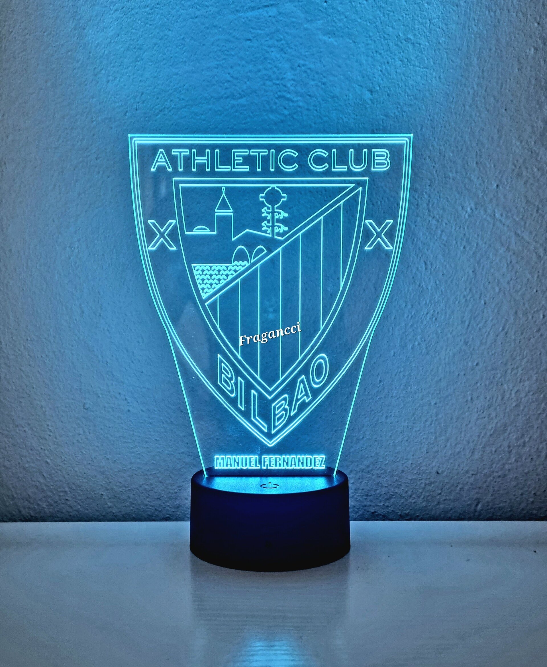 Lampara led 3d Escudo Futbol A Bilbao personalizable - 5