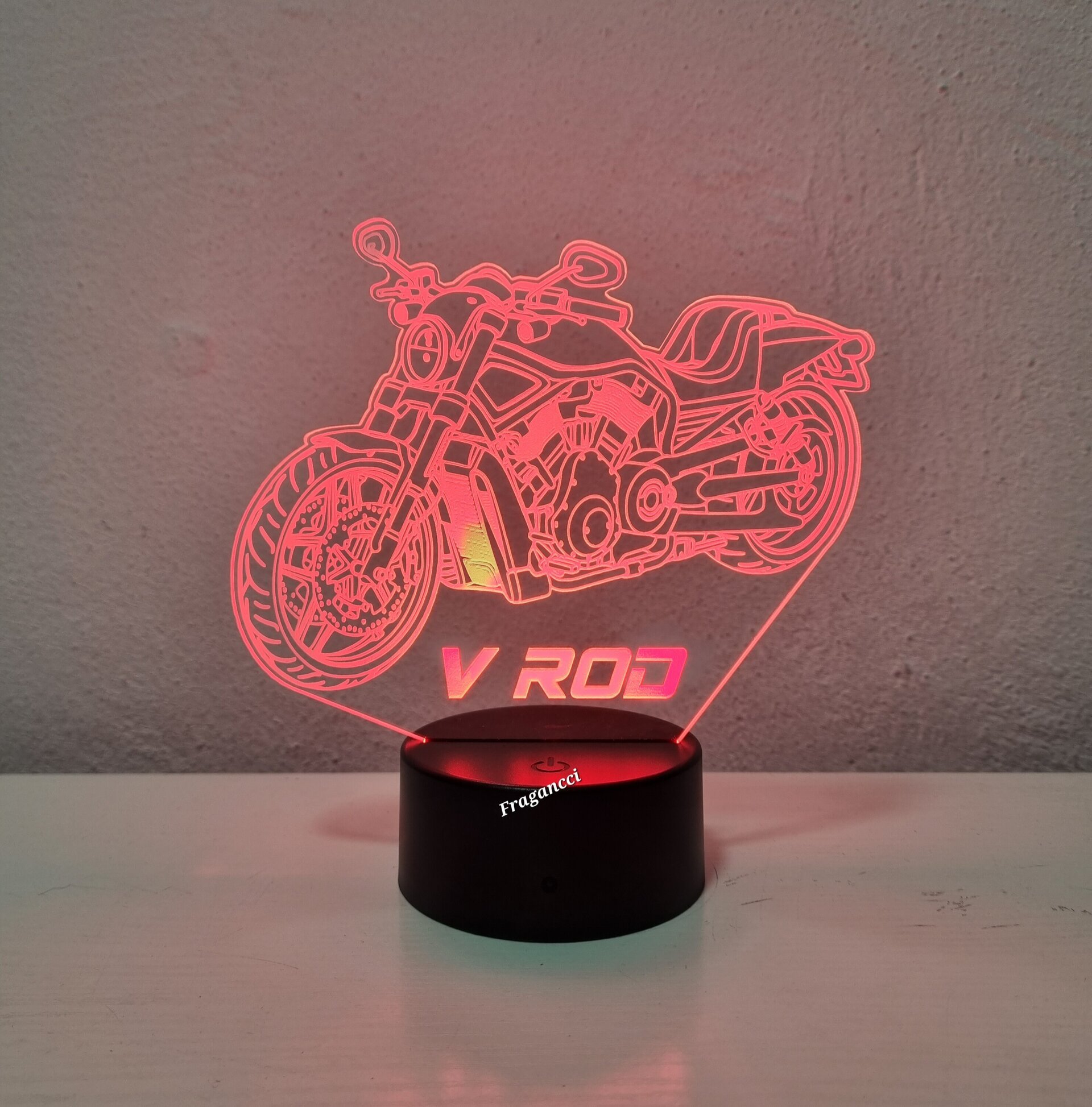 Lampara led 3d moto Hd V Rod personalizable, Lámpara led sobremesa - 5