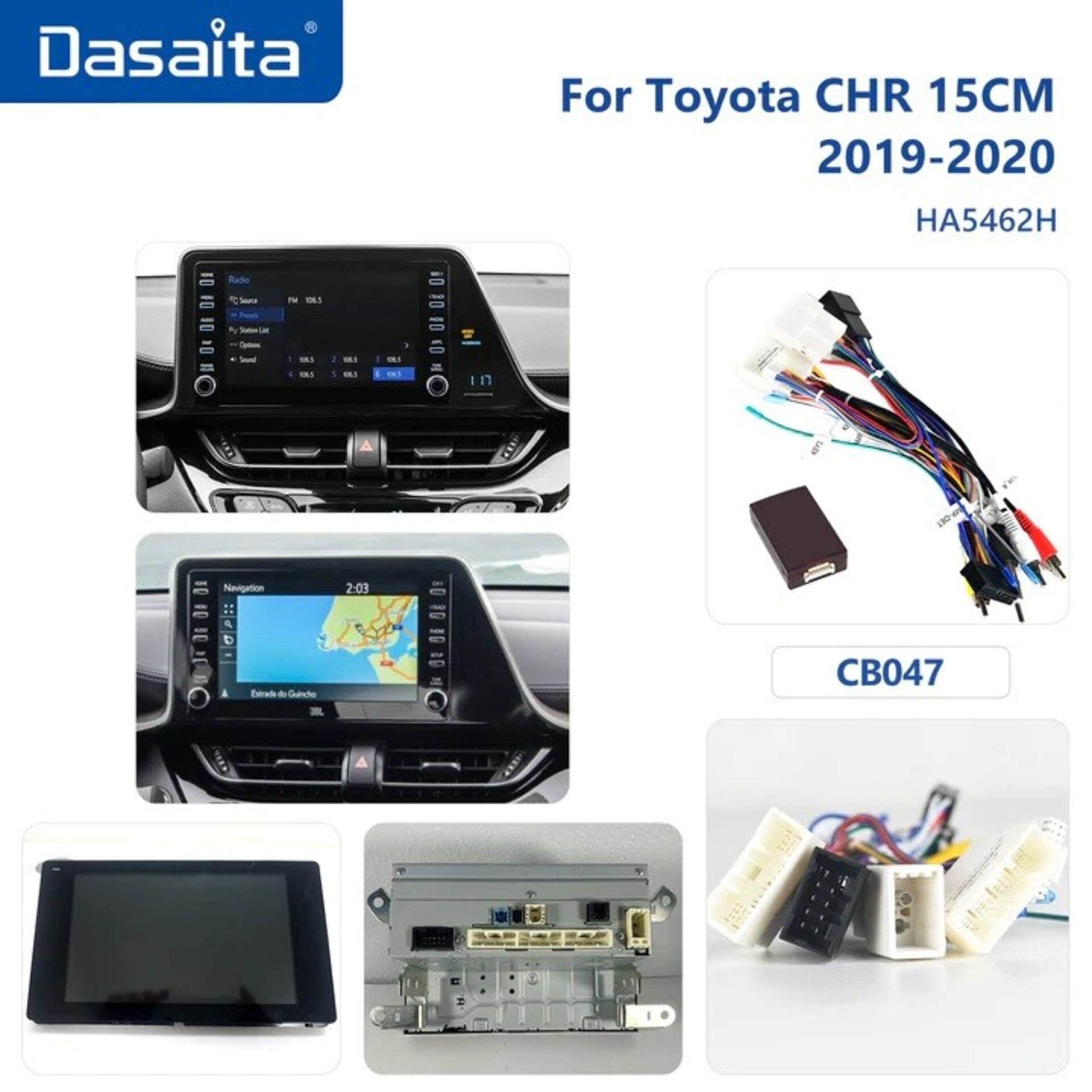 Dasaita Vivid11 Toyota CHR 2016-20 Stereo 9" Carplay Android 11 6G+64G 1280*720 - 9