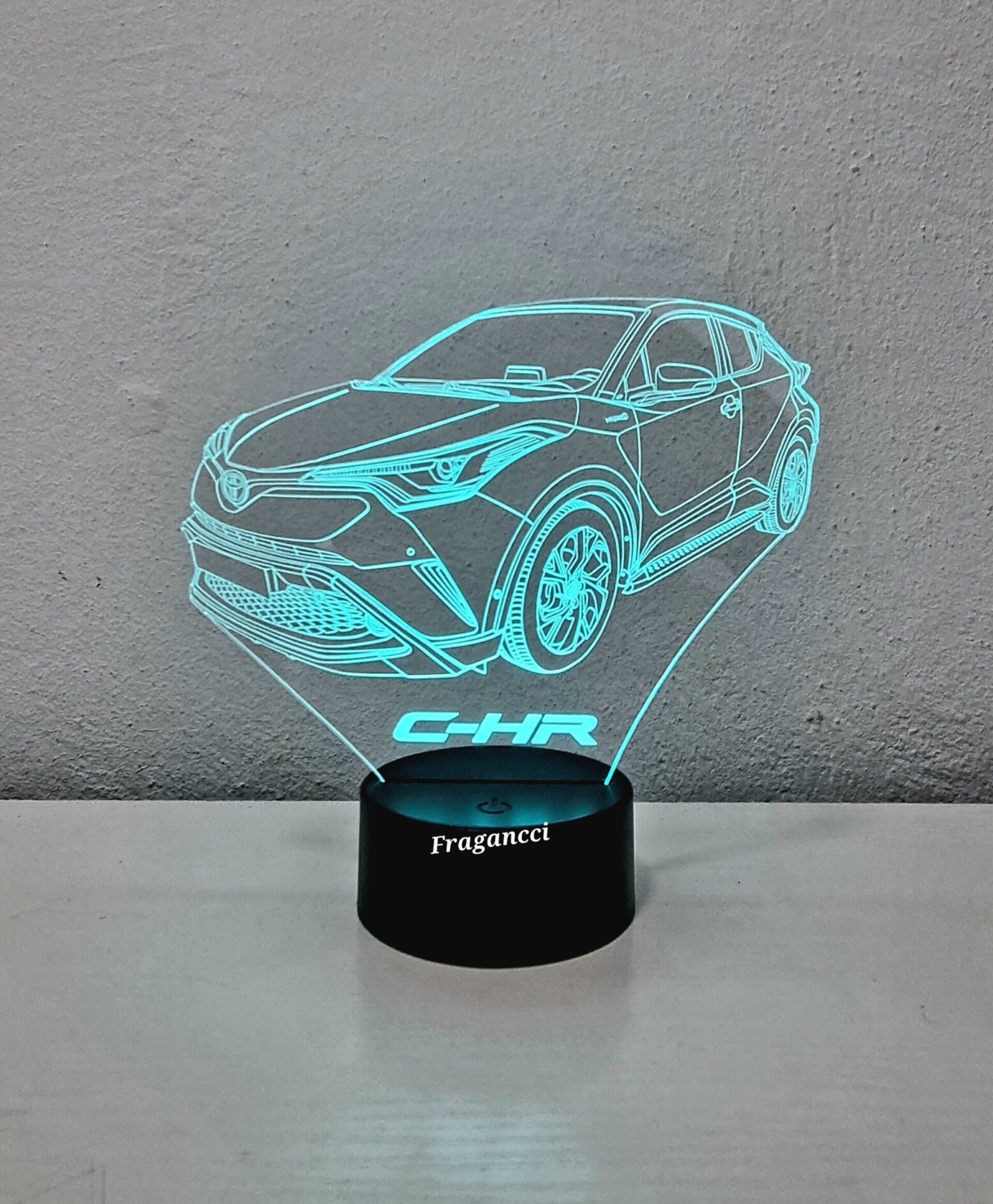 Lampara led 3d Toyo ta Chr personalizable, Lámpara led sobremesa - 3