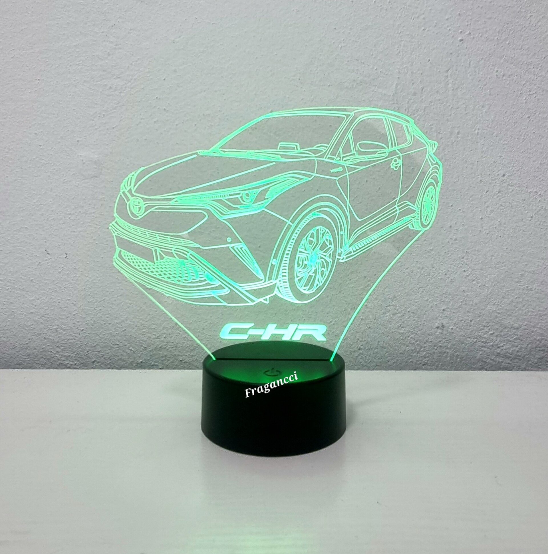 Lampara led 3d Toyo ta Chr personalizable, Lámpara led sobremesa - 5
