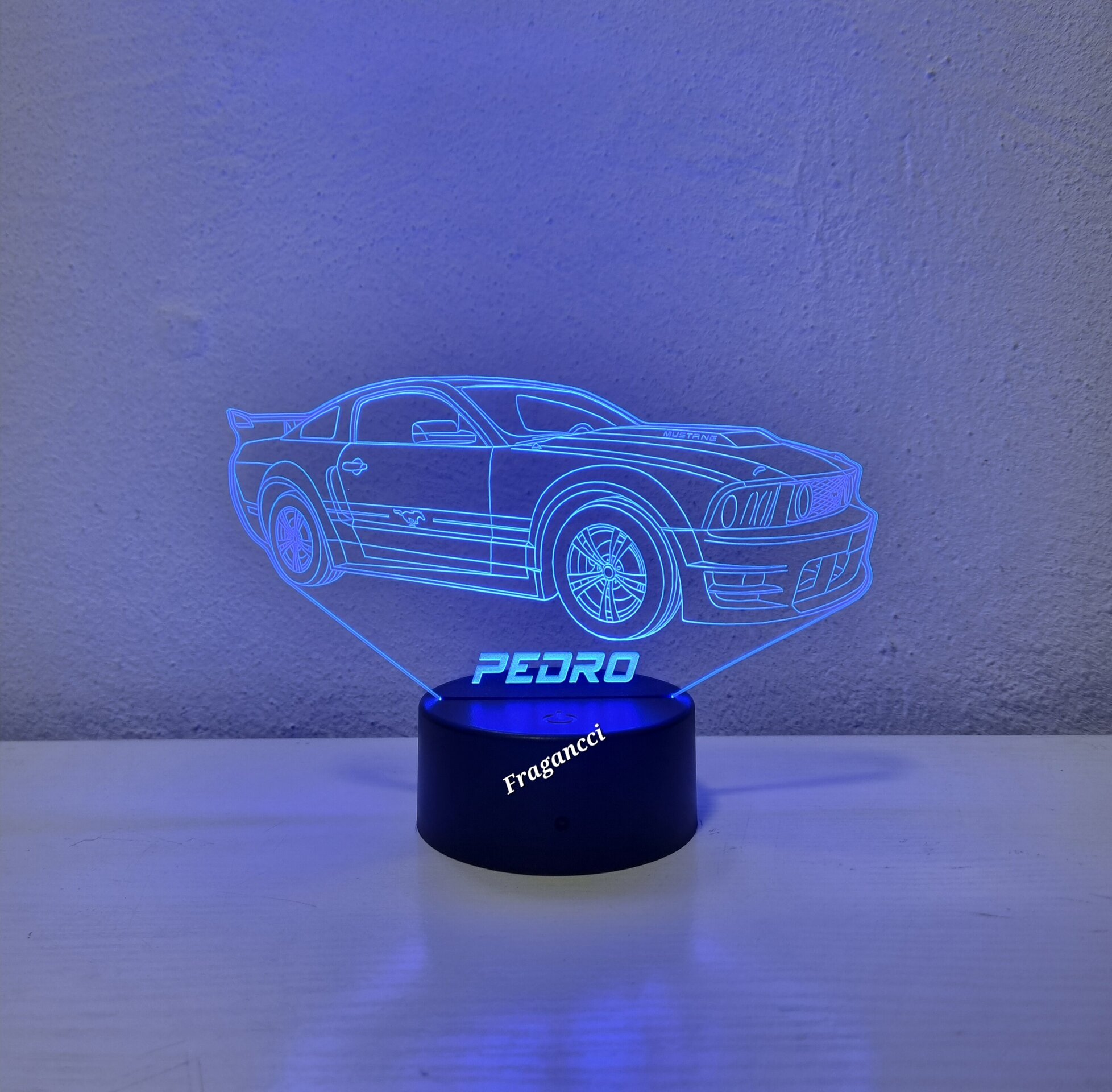 Lampara led 3d Coche For d Mustan g V personalizable, Lámpara led sobremesa - 8