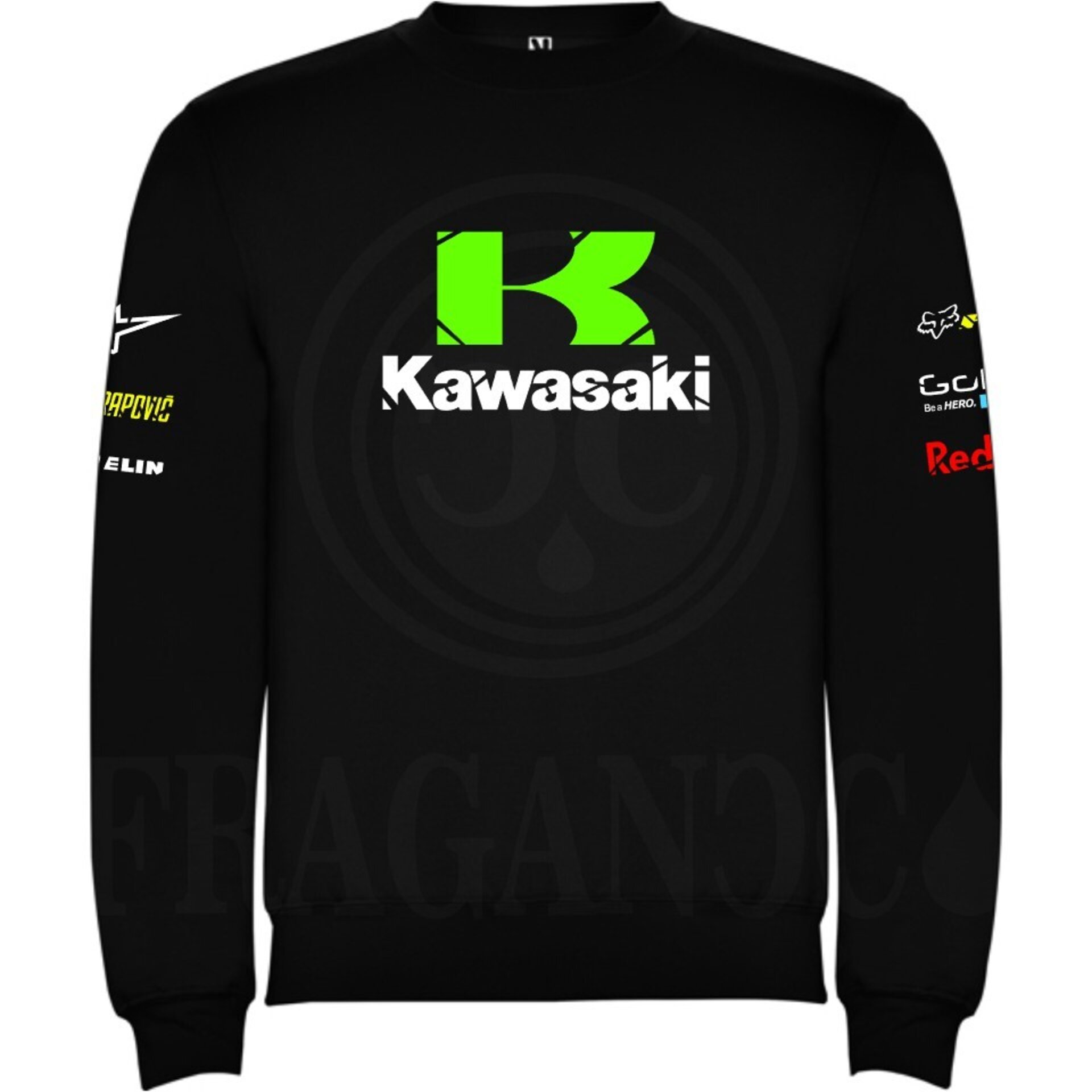 Sudadera unisex con logos personalizados del mundo motor. Mod. KK - 6