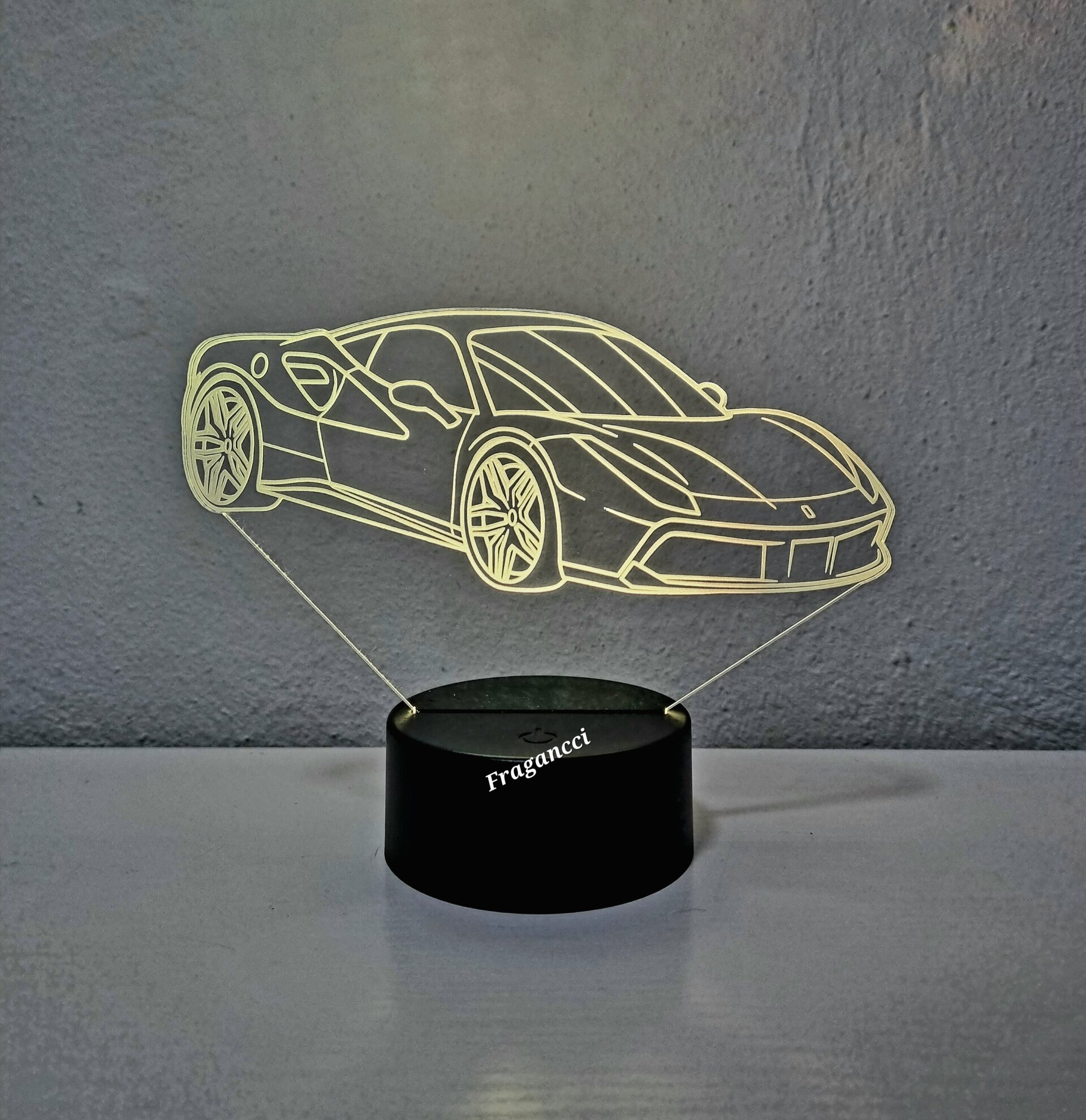 Lampara led 3d Ferra ri SF90 personalizable, Lámpara led sobremesa - 3