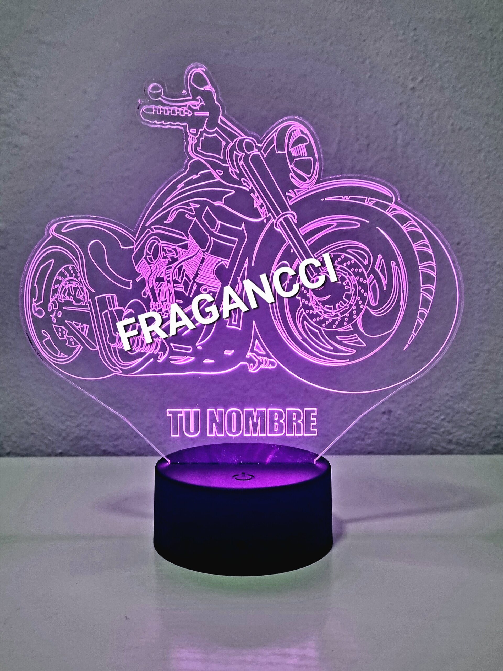 Lampara led 3d moto custom personalizable, Lámpara led sobremesa - 5