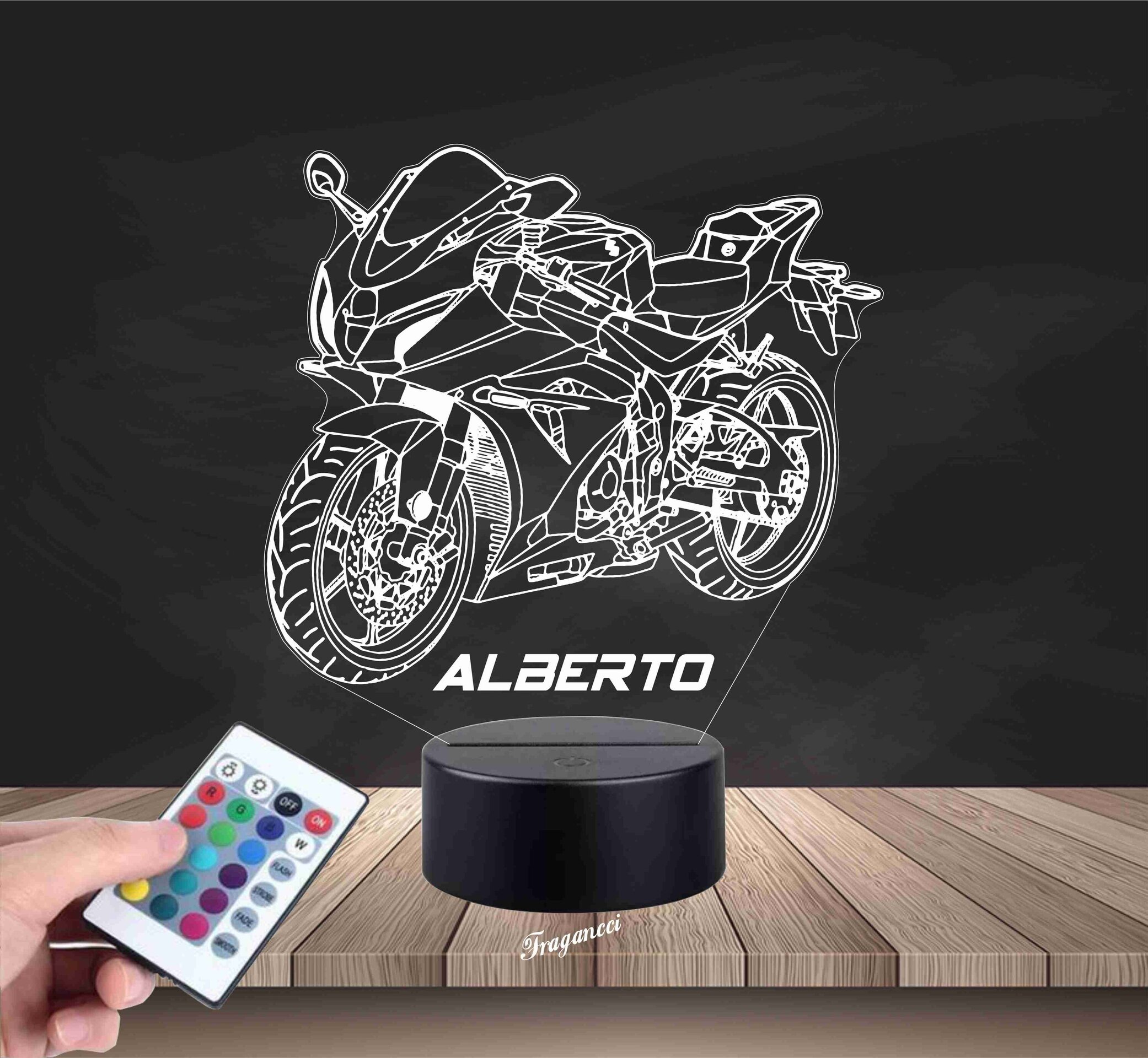 Lampara led 3d moto Suzuk i Gsxr 1000 año 2018  personalizable Lámpara sobremesa - 2