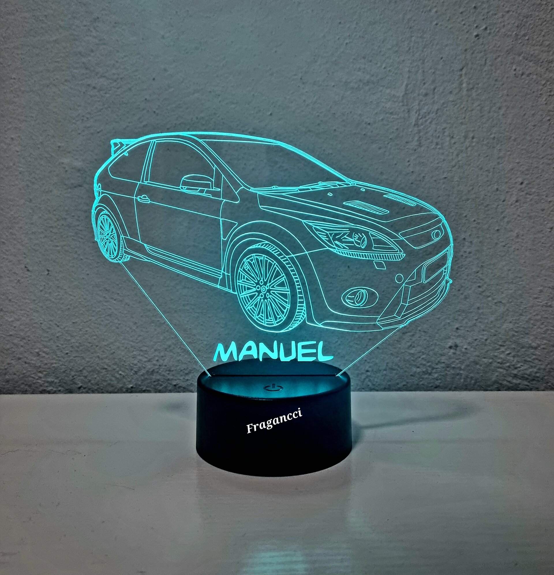 Lampara led 3d For d Focu s RS personalizable, Lámpara led sobremesa - 4