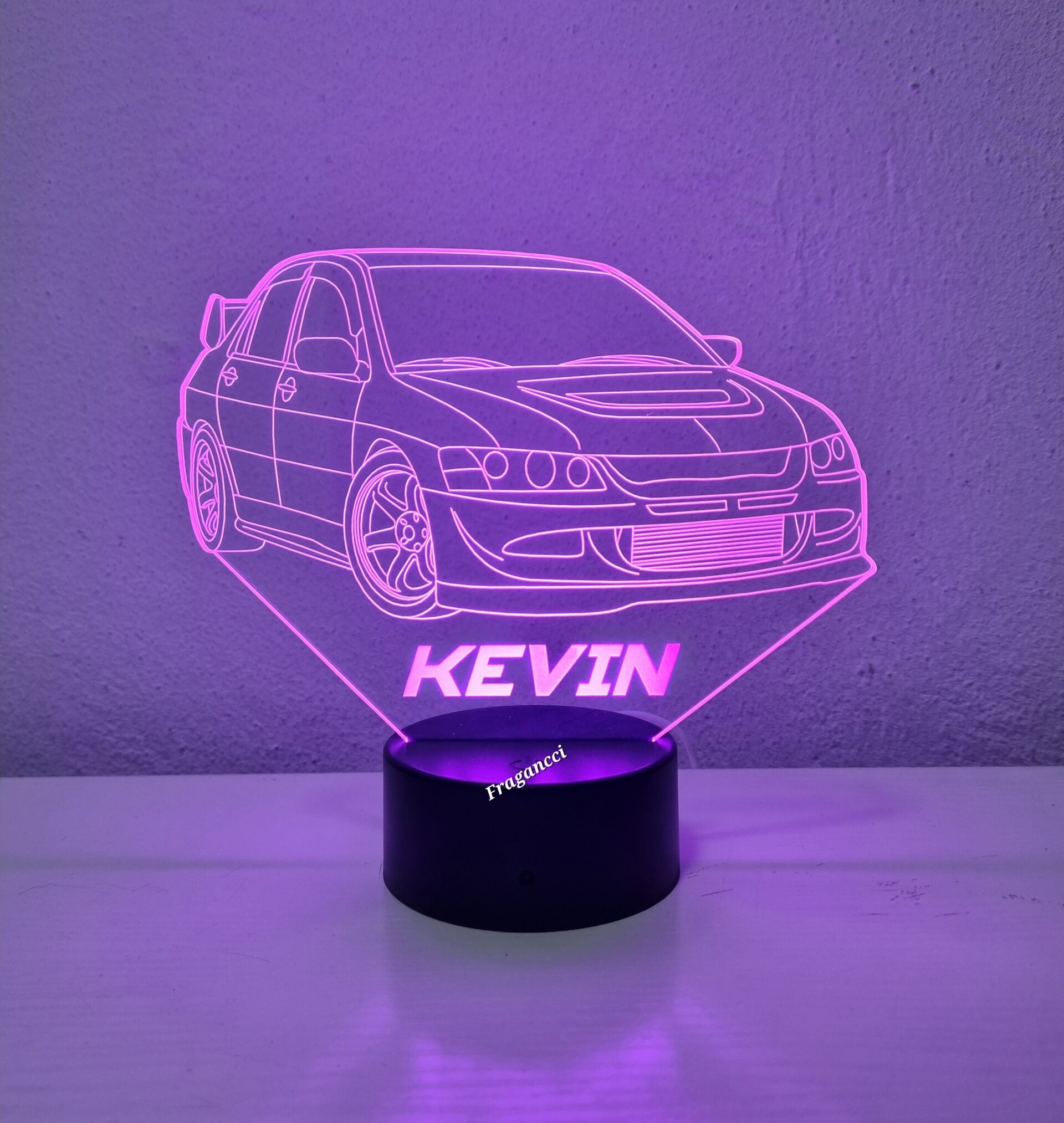 Lampara led 3d Mitsubi shi Evo 8 personalizable, Lámpara led sobremesa - 7