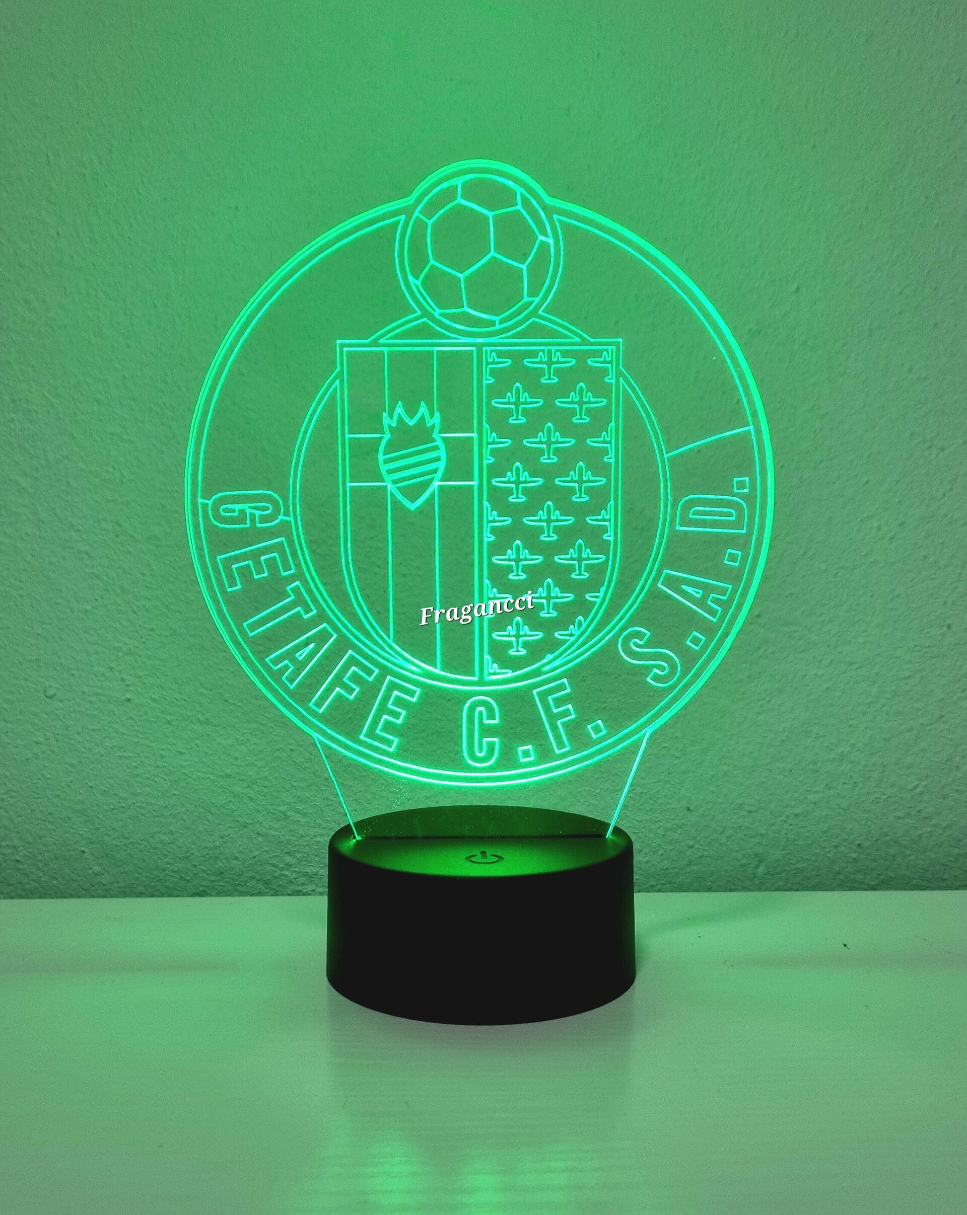 Lampara led 3d Escudo Futbol Getafe personalizable, Lámpara led sobremesa - 8