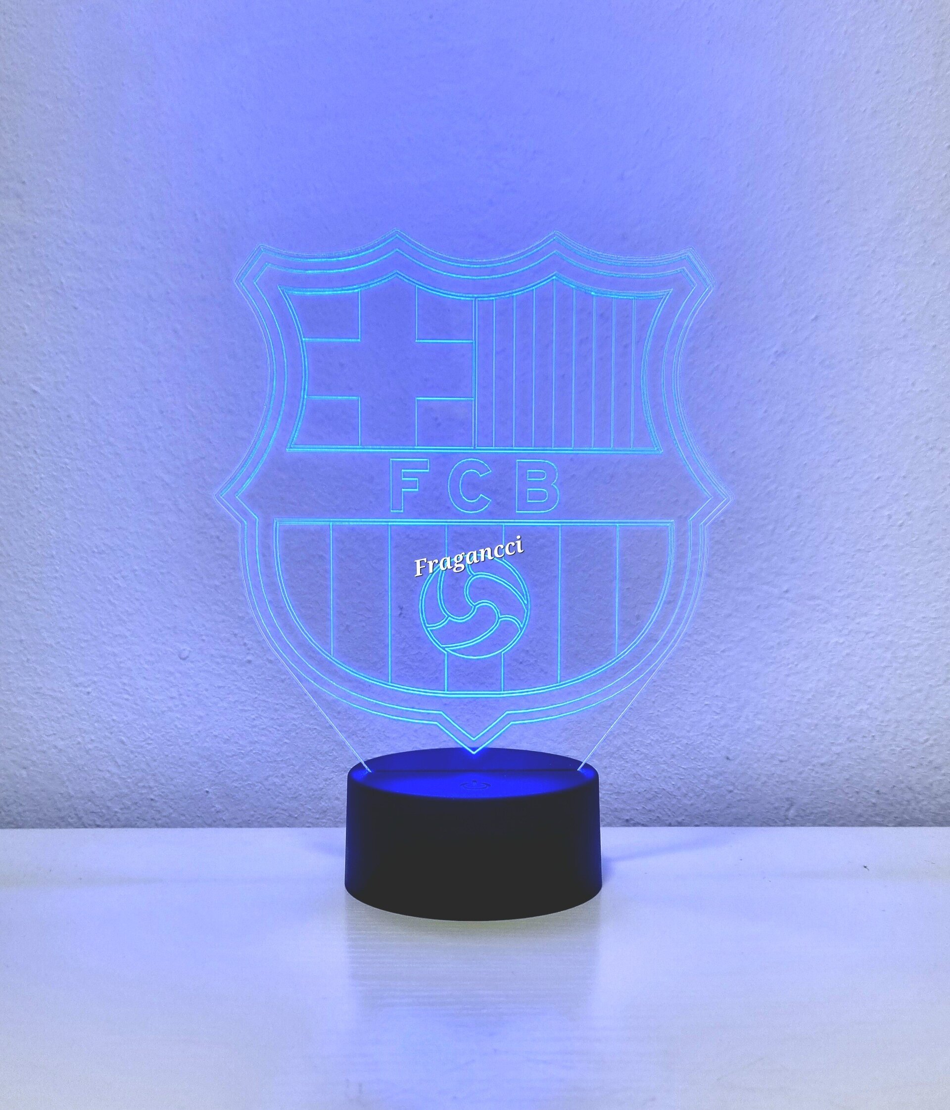 Lampara led 3d Escudo Futbol Barcelona personalizable, Lámpara led sobremesa - 5