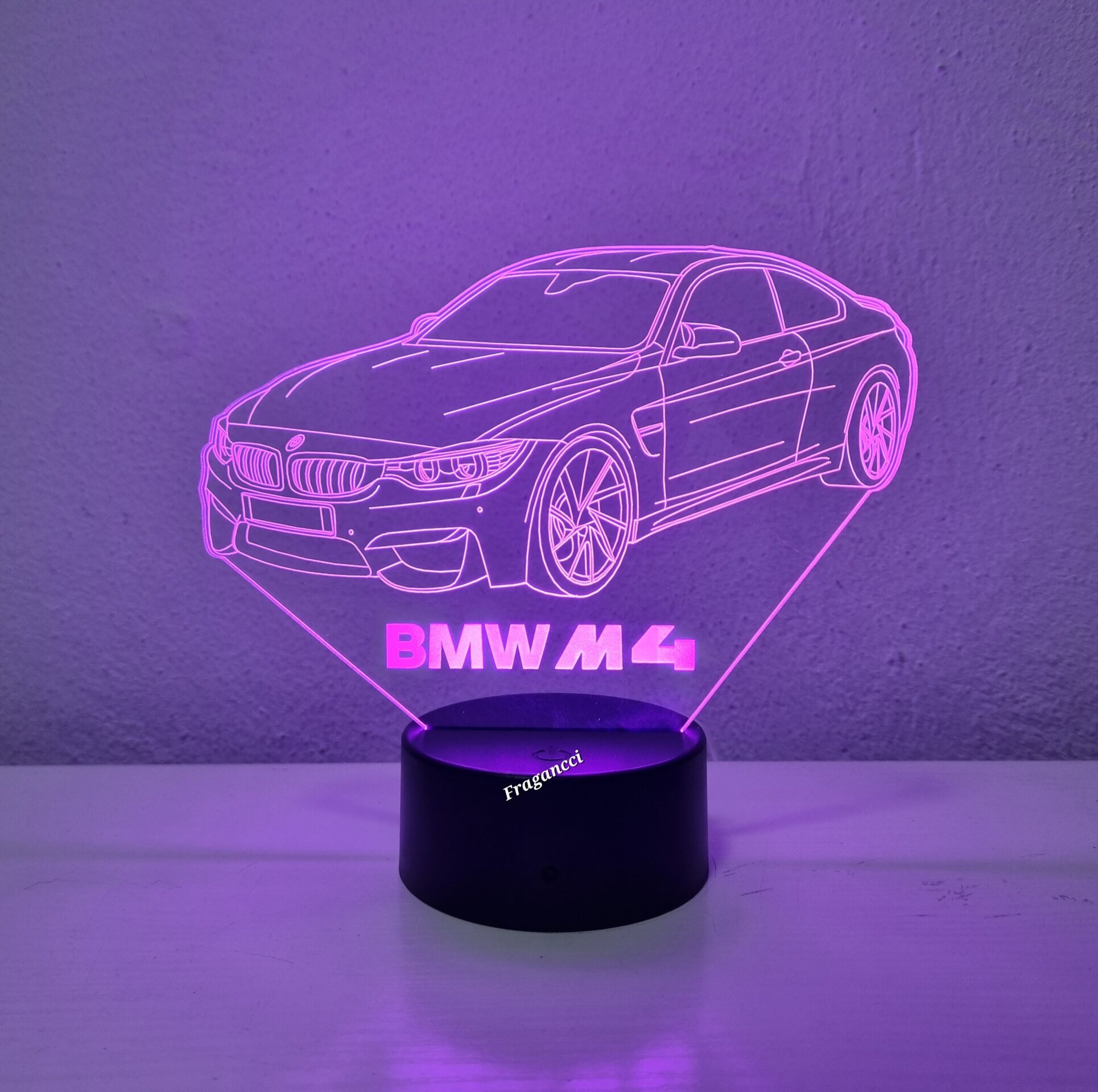 Lampara led 3d Bm w M4 personalizable, Lámpara led sobremesa - 6