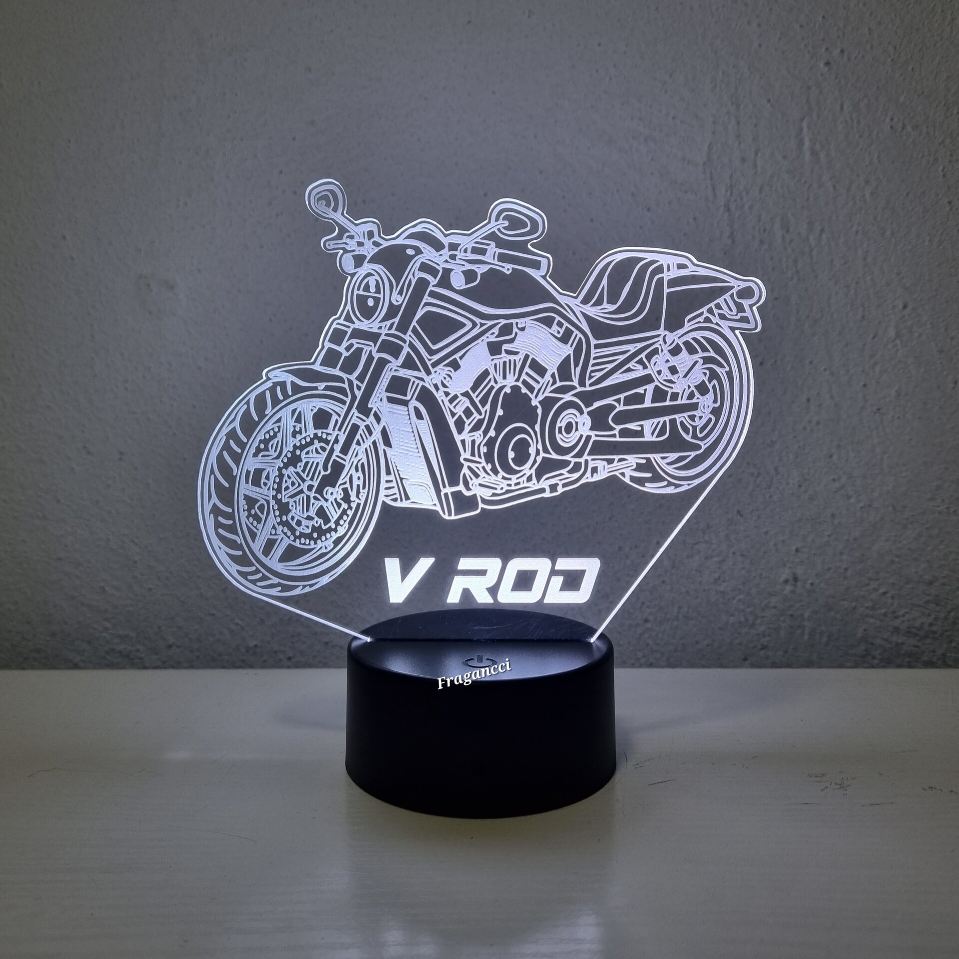 Lampara led 3d moto Hd V Rod personalizable, Lámpara led sobremesa - 4