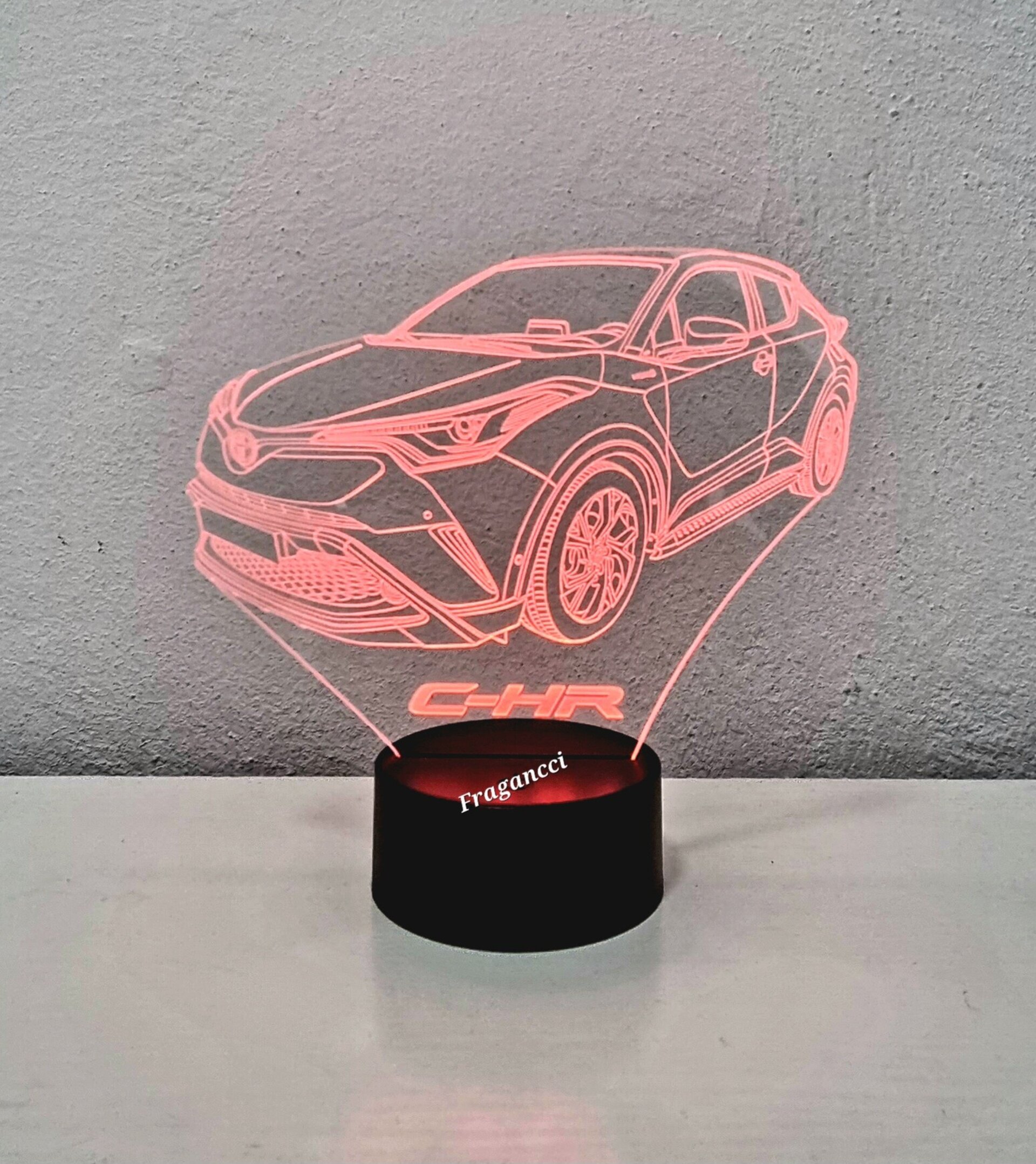Lampara led 3d Toyo ta Chr personalizable, Lámpara led sobremesa - 7