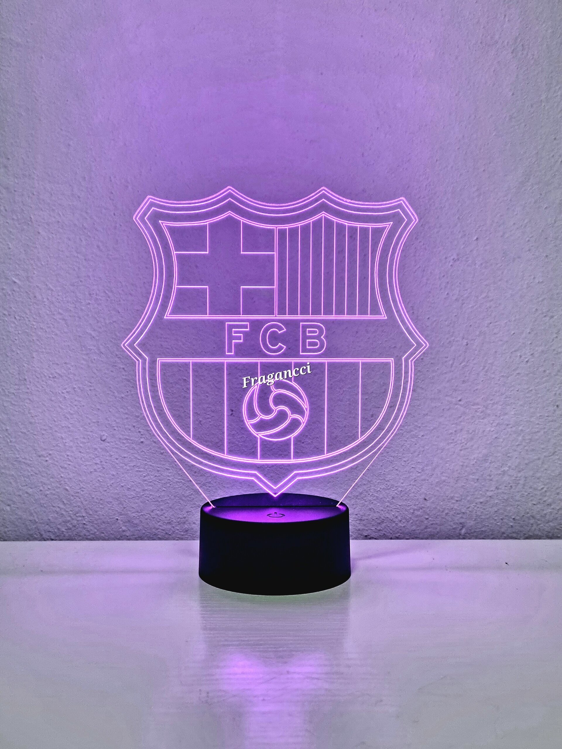 Lampara led 3d Escudo Futbol Barcelona personalizable, Lámpara led sobremesa - 8