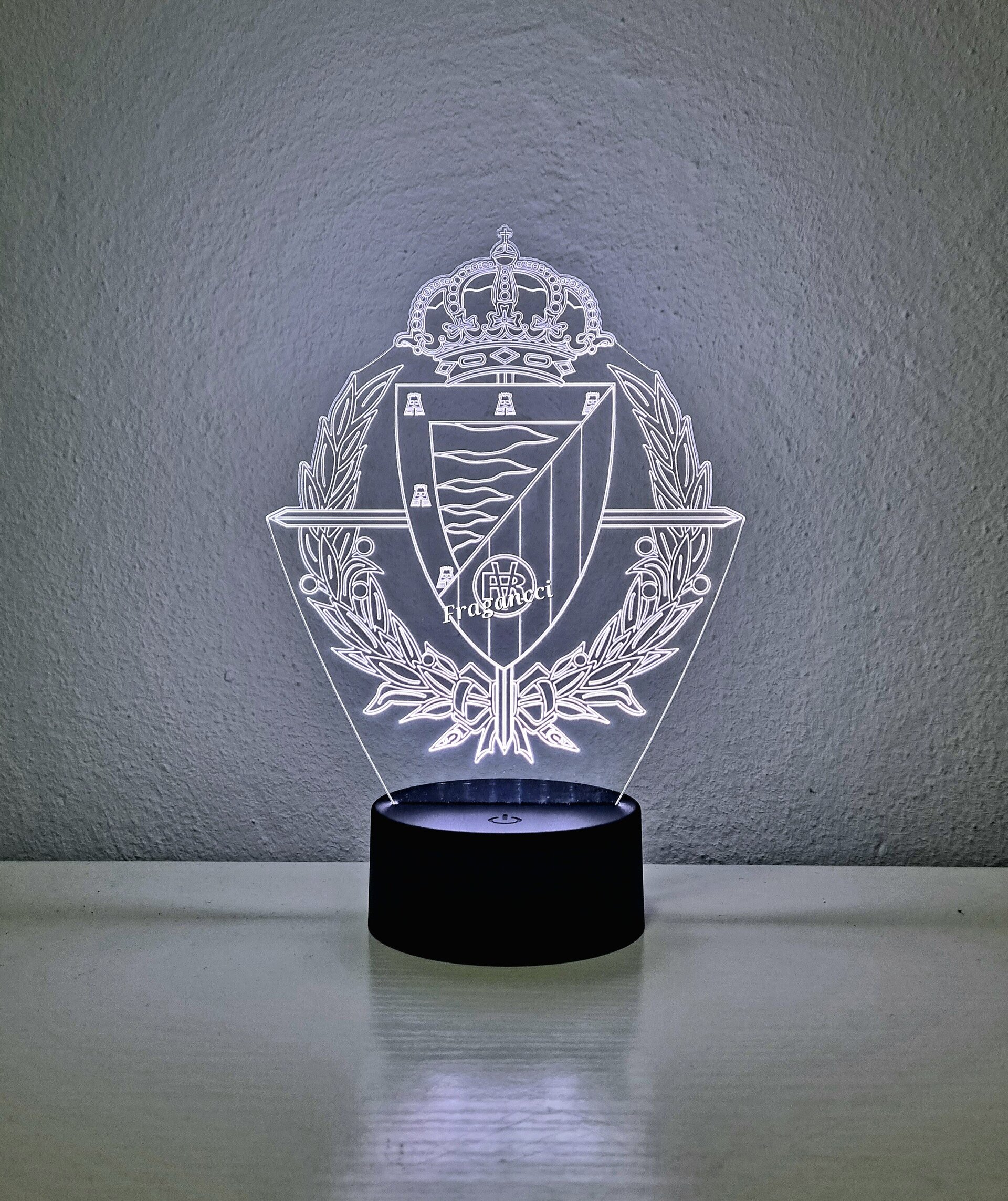 Lampara led 3d Escudo Futbol R Valladolid personalizable, Lámpara sobremesa - 6