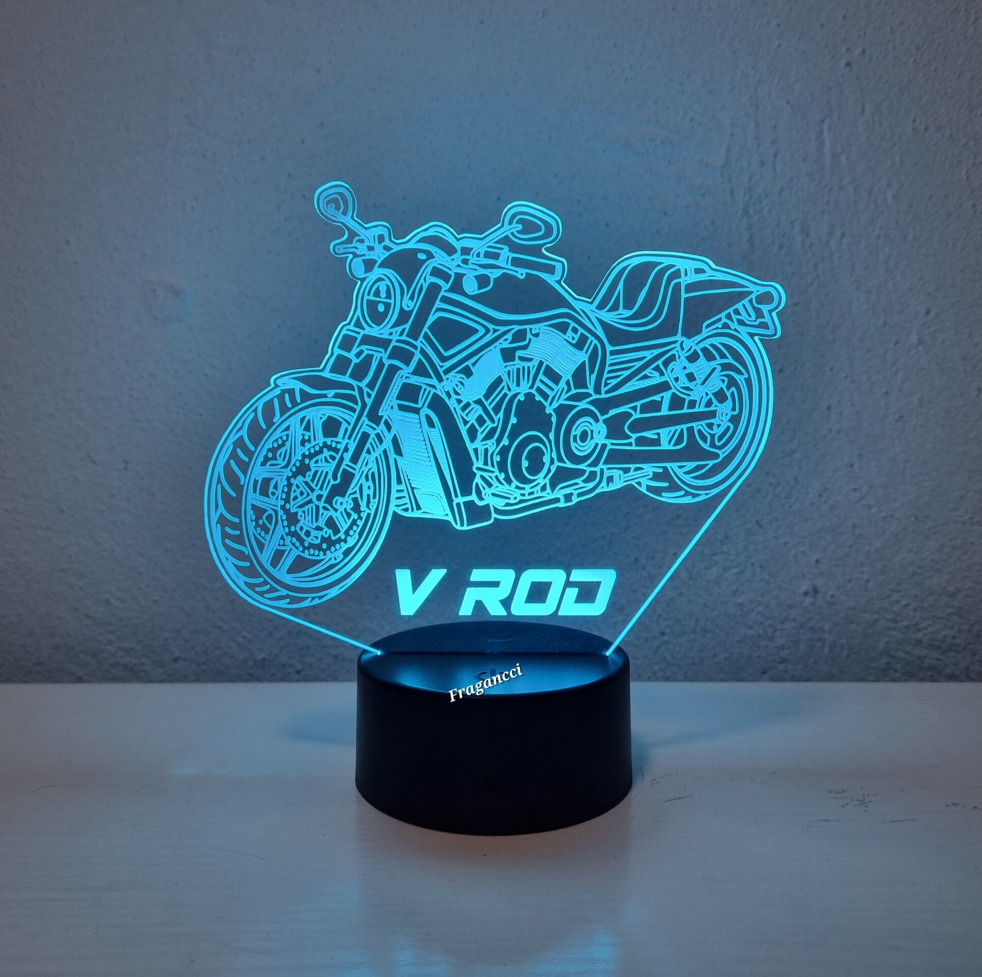 Lampara led 3d moto Hd V Rod personalizable, Lámpara led sobremesa - 7
