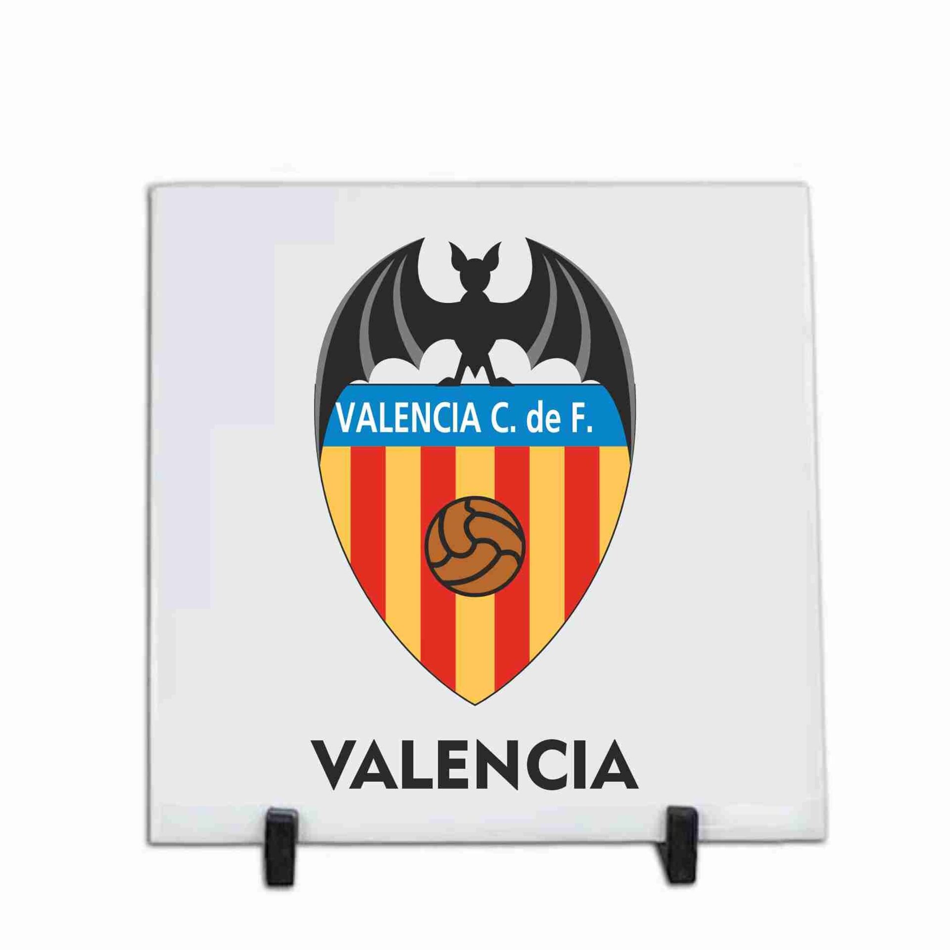 Azulejos de cerámica personalizados de 20 x 20 cm. Equipo futbol de Valencia - 2