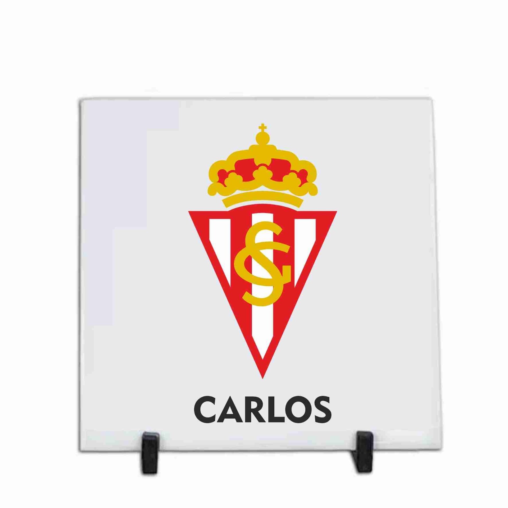Azulejos de cerámica personalizados de 20 x 20 cm. Equipo futbol S. de Gijón - 3