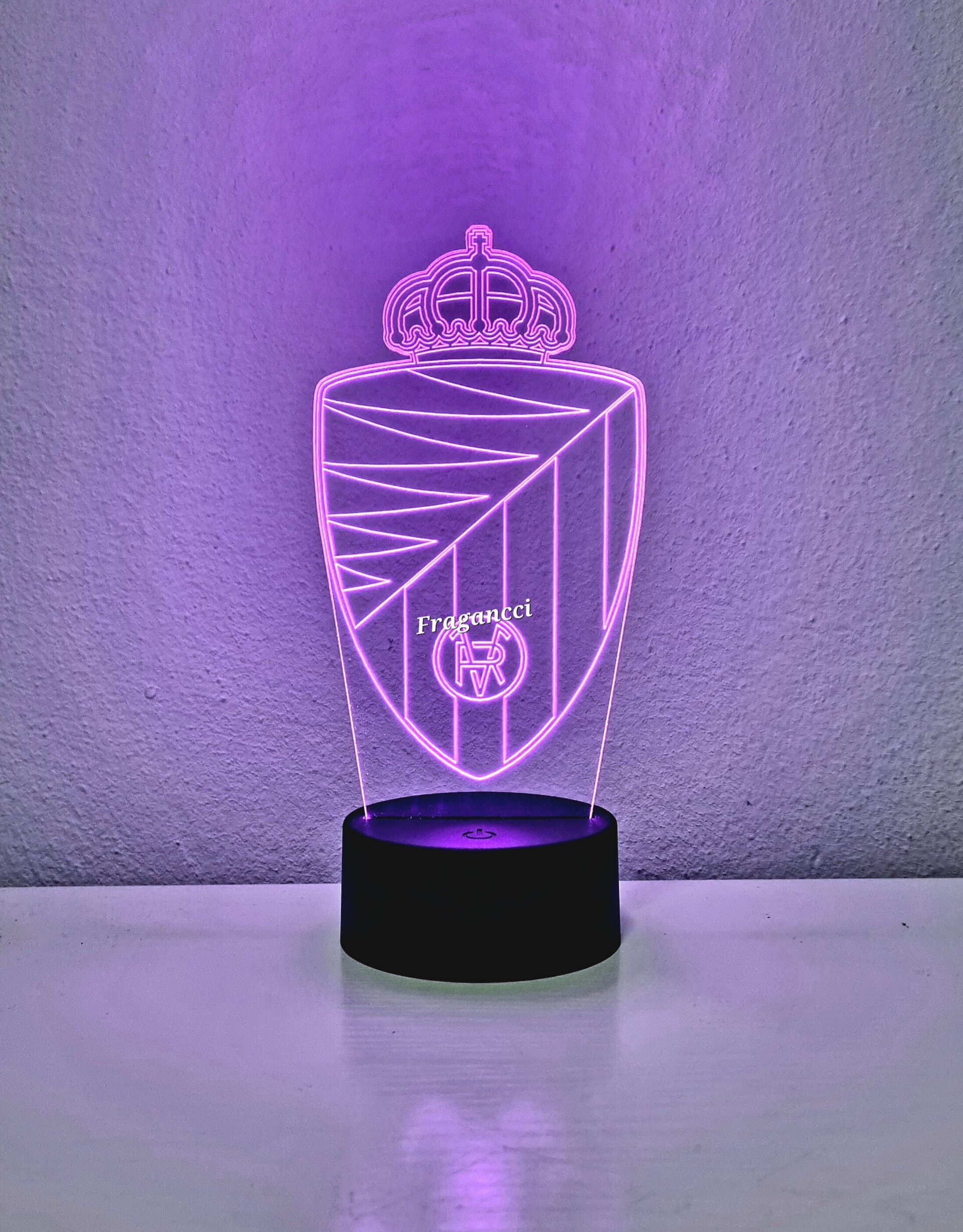 Lampara led 3d Escudo Futbol R Valladolid personalizable, Lámpara sobremesa - 12