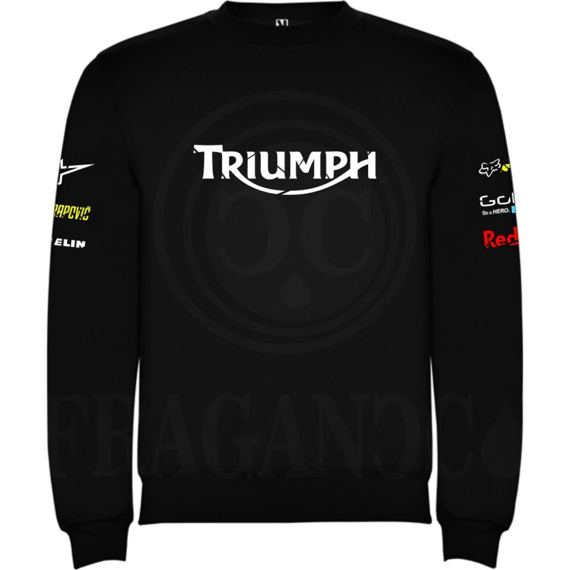 Sudadera unisex con logos personalizados del mundo motor. Mod. TH - 6